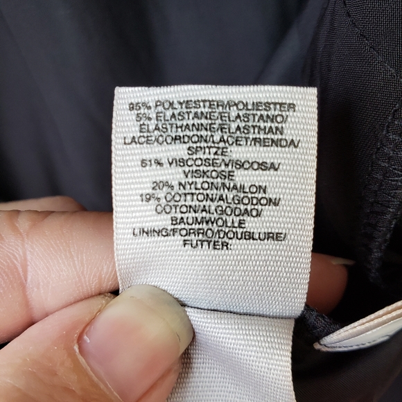 Rachel Roy Black / Navy Lace Scuba Sheath Dress 12 - Picture 13 of 14